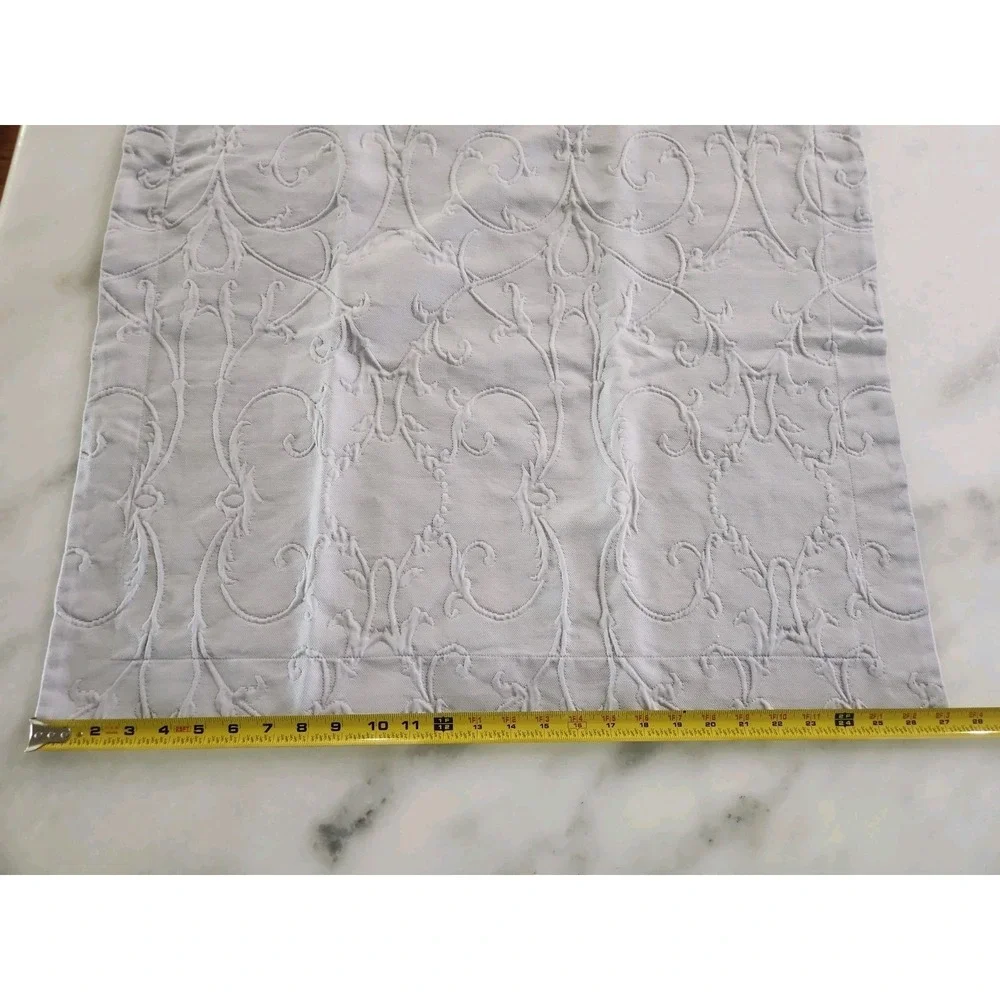 2/Pearl Gray Blue Frontgate Matelasse Euro Shams 100% Egyptian Cotton 27x25 READ